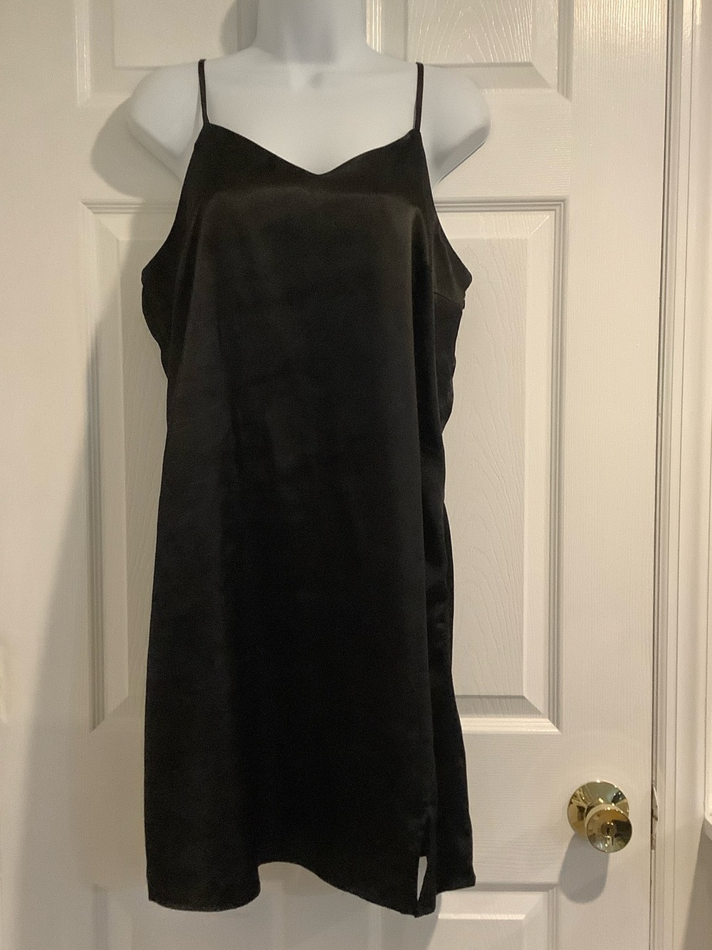 AND NOW THIS Satin Sexy Shimmer Wedding Guest LBD Cocktail Party Slip Dress M